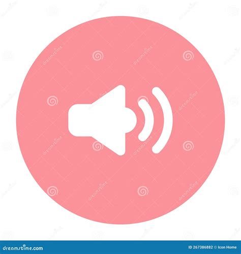 Volume Speaker Sound Round Icon Stereo Music Radio Circle Symbol