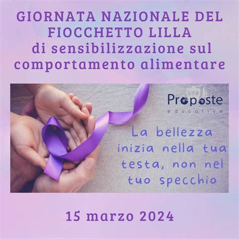 Marzo Giornata Mondiale Del Fiocchetto Lilla Proposte Educative