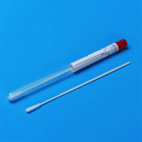 Specimen Collection Flocked Swabs Medical Plastic Stick Cotton Saliva