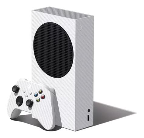 Skin Autoadherible Para Xbox Series S Fibra Carbono Blanco Meses Sin