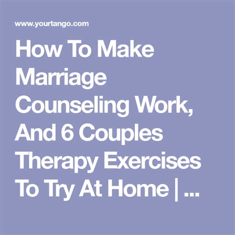 6 Amazing Couples Therapy Exercises You Can Try At Home (And Skip The ...