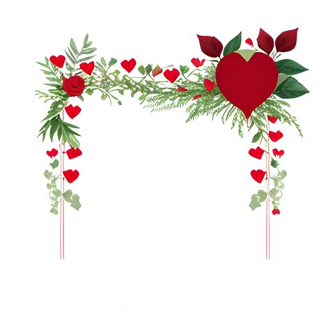 AI generated Valentine Border Frame PNG Ai Generative 34598739 PNG