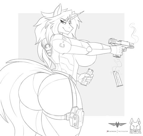 Rule 34 Ass Belly Big Ass Big Breasts Big Butt Black And White Breasts Furry Gun Magazine Gun