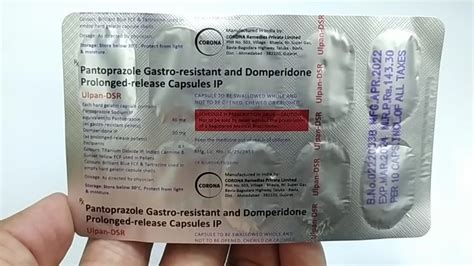 Ulpan Dsr Capsule Pantoprazole And Domperidone Capsule Ulpan Dsr