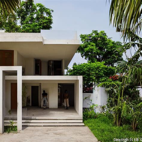 Wide Angle Exterior Shot Of An Modernist Town House On A Quiet S