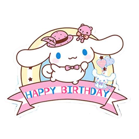 Cinnamon Roll Hello Kitty Happy Birthday