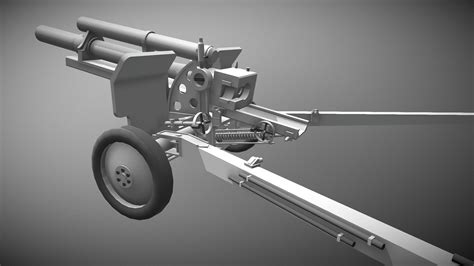 M2A1 105mm Field Howitzer 3D Model By RonanSmith 5eb6fe9 Sketchfab