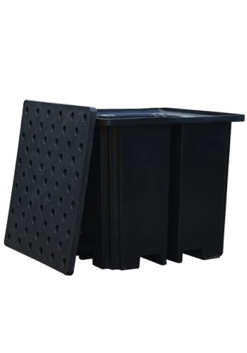 Etills Ltd Space Saving Ibc Bund Pallet Black With Pe Grid