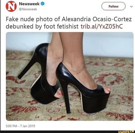 C New Sweek Fake Nude Photo Of Alexandria Ocasio Cortez Debunked By Foot Fetishist Trib AI