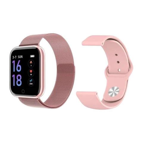 Relógio Smartwatch Duas Pulseiras P70 Rosa Smart Tech