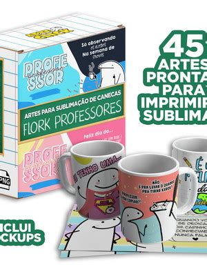 Pacotinho De Artes Flork Professores Para Canecas Compre Produtos