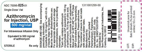 Azithromycin Injection Package Insert