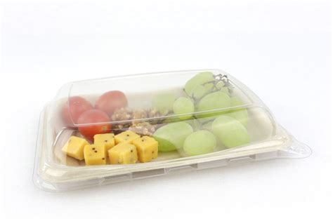 Bandeja Fibra Ca A De Az Car Compostable Grab Go Color Natural