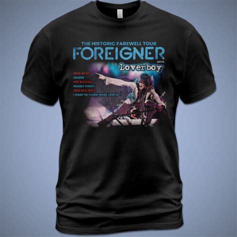 Unisex Cotton T Shirt Foreigner The Historic Farewell Tour With Lover