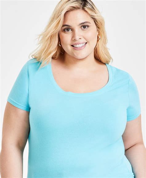 Aveto Trendy Plus Size Scoop Neck T Shirt Macys