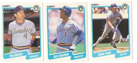 Amazon 1990 Fleer MILWAUKEE BREWERS Team Set Collectibles