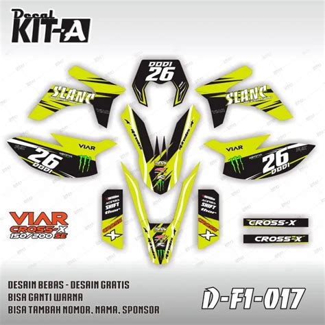 Decal Viar Cross X Decal Viar Cross Sticker Striping Stiker