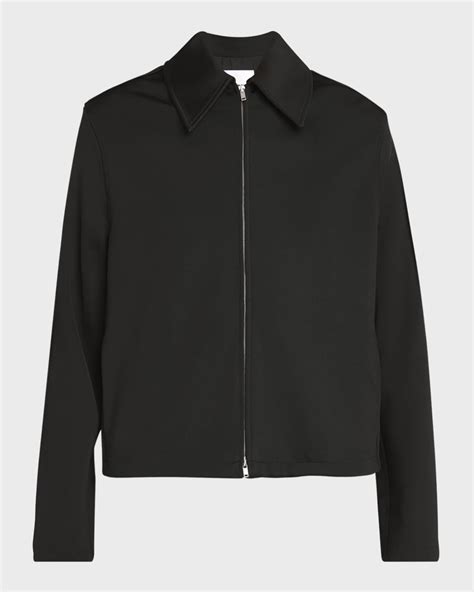 Jil Sander Collared Zip Jacket Neiman Marcus