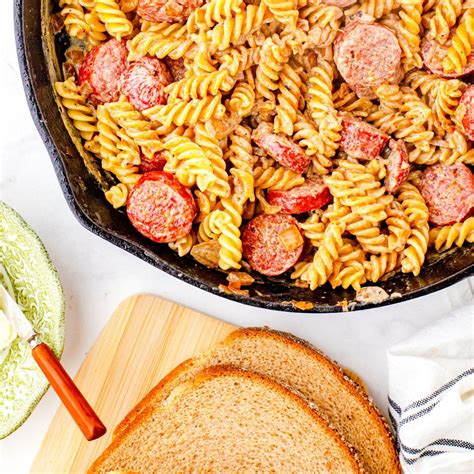 Creamy Smoked Sausage And Noodles Skillet Meal Recipe Harbour Breeze Home