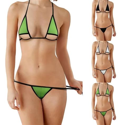 Soutien Gorge Push Up Femme String Bikini Set String Maillots De Bain