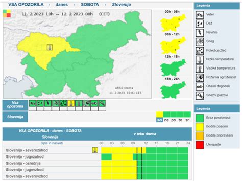 Arso Je Izdal Rumeno Opozorilo Za Vso Slovenijo OBALAplus