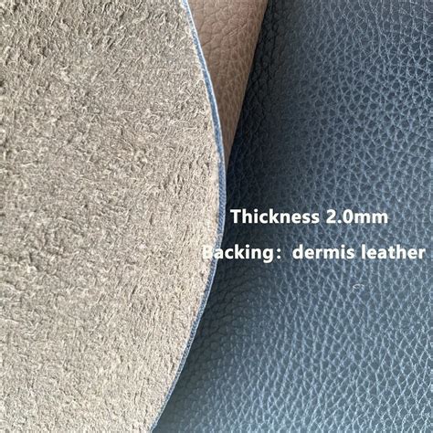 Classic Commonly Used Hot Mm Litchi Grain Pu Leather Flocking