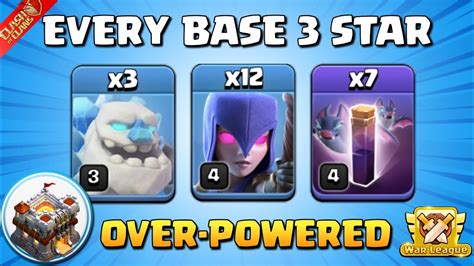 Strongest Th11 Golem Witch Attack With Bat Spell Strategy Best Town