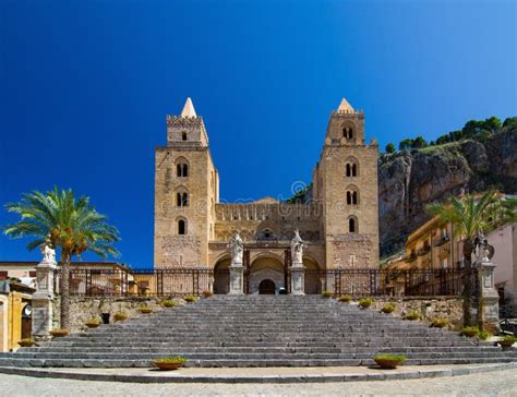 The Cathedral Basilica Of Cefalu Is A Church In Cefalu Sicily Stock