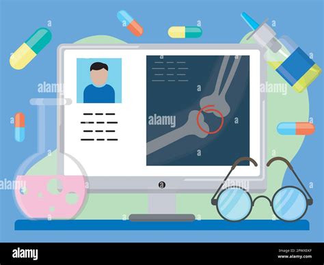 Medical Compositional Image Consists Of Pills Doctor Monitor Lab