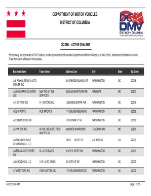 Fillable Online dmv dc DMV Forms Fax Email Print - pdfFiller