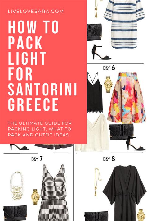 What To Pack For Santorini Packing List Santorini Outfit Ideas What