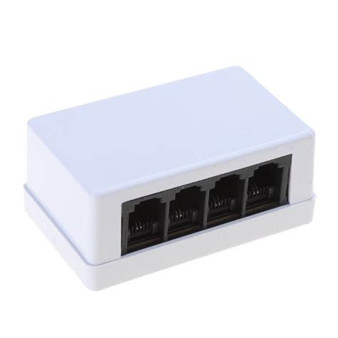 4-сторонний адаптер RJ45 в RJ11, сетевой телефонный преобразователь для ...