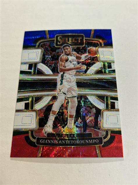 2023 24 Select Giannis Antetokounmpo 60 Red White Blue Tri Color Bucks