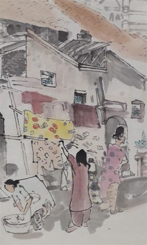 Lim Tze Peng Early Works Ink And Color On Paper Painting Arab Street