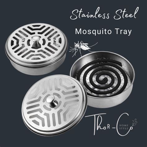 Thorco Mosquito Coil Holder Tray Frame Safe Metal Round Rack Plate