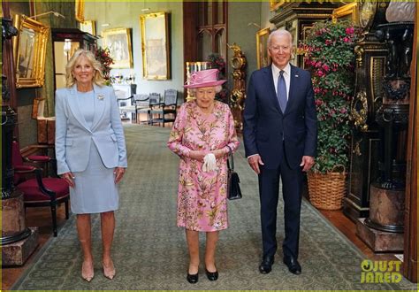 Queen Elizabeth Meets President Joe Biden First Lady Jill Biden At