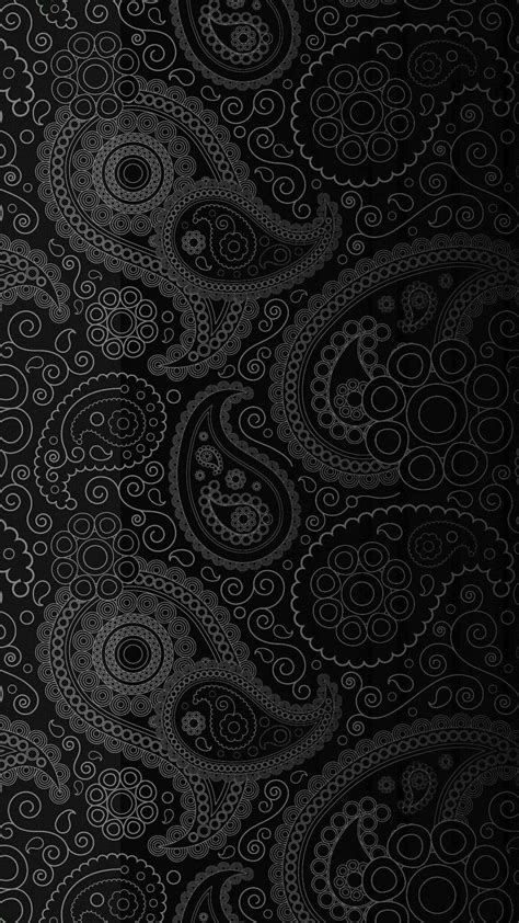 Download Dark Phone With Paisley Pattern Wallpaper | Wallpapers.com