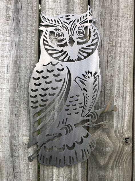 Owl Metal Art Metal Wall Art Wall Art Home Decor Metal Etsy