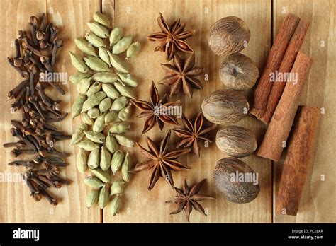 Top View On A Pile Of Dry Spice Cloves Pile Of Dry Unrefined Cardamom