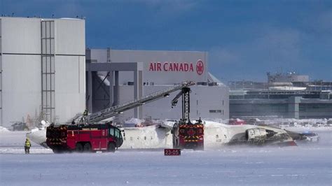 Delta Plane Crashes Overturns In Toronto All Survive Officials Say