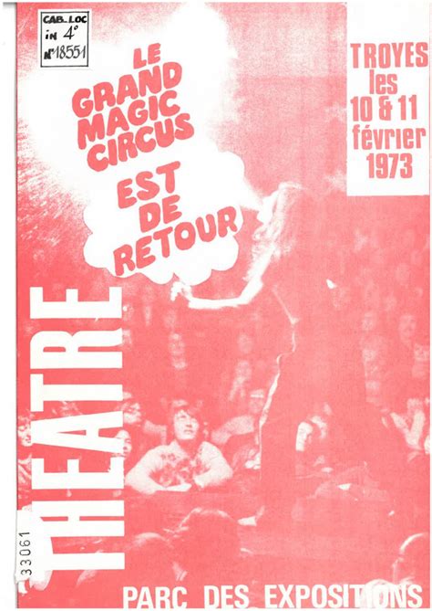 C était il y a 49 ans le Grand Magic Circus à Troyes 11 km de