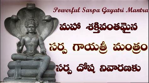 Sarpa Gayatri Mantra Powerful Mantra Remove Naga Kala Sarpa