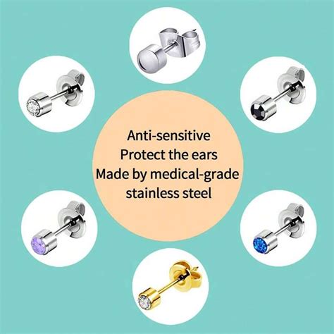 Stainless Steel Ear Piercing Tool Set Ear Nose Navel Piercing Gun With