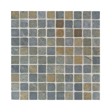 Daltile Indian Multicolor In X In X Mm Tumbled Slate Mosaic