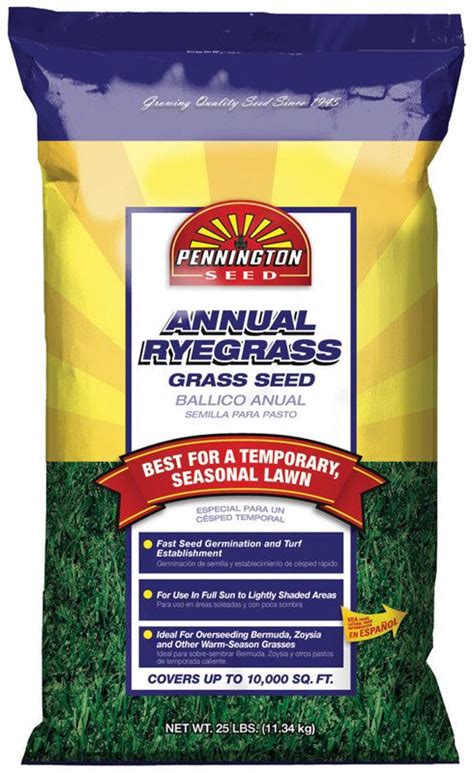 Pennington 5000 Sq Ft Seed Annual Ryegrass Grass Seed 25 Lb In 2022 Grass Seed Grass Seed