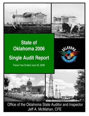 Fillable Online State Of Oklahoma Single Audit Report Fax Email