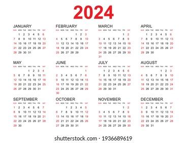 Annual 2024 Calendar Template Belia Carolyn NBKomputer