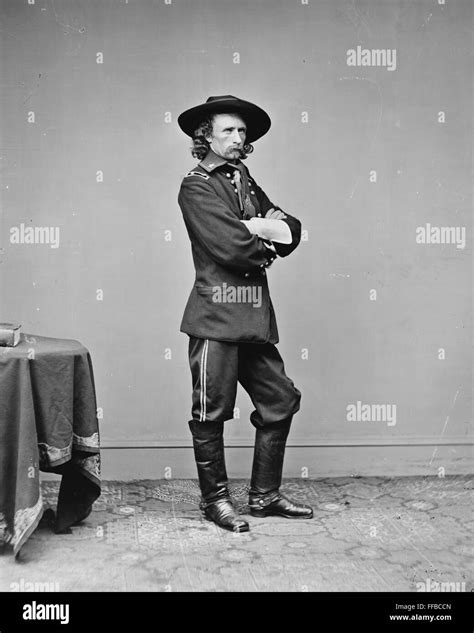 General George Custer U S Army Full Length Standing Annotation From