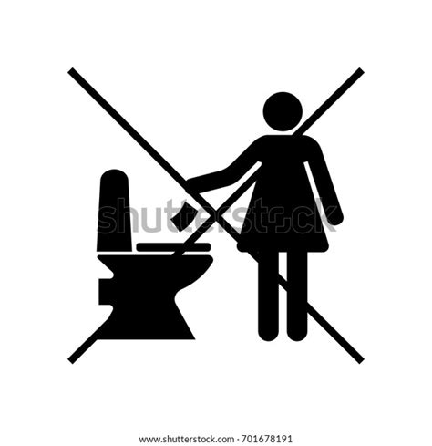 Do Not Litter Toilet Sign Vector Stock Vektor Royaltyfri