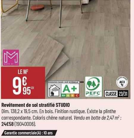 Promo Revêtement De Sol Stratifié Studio chez Bricorama iCatalogue fr